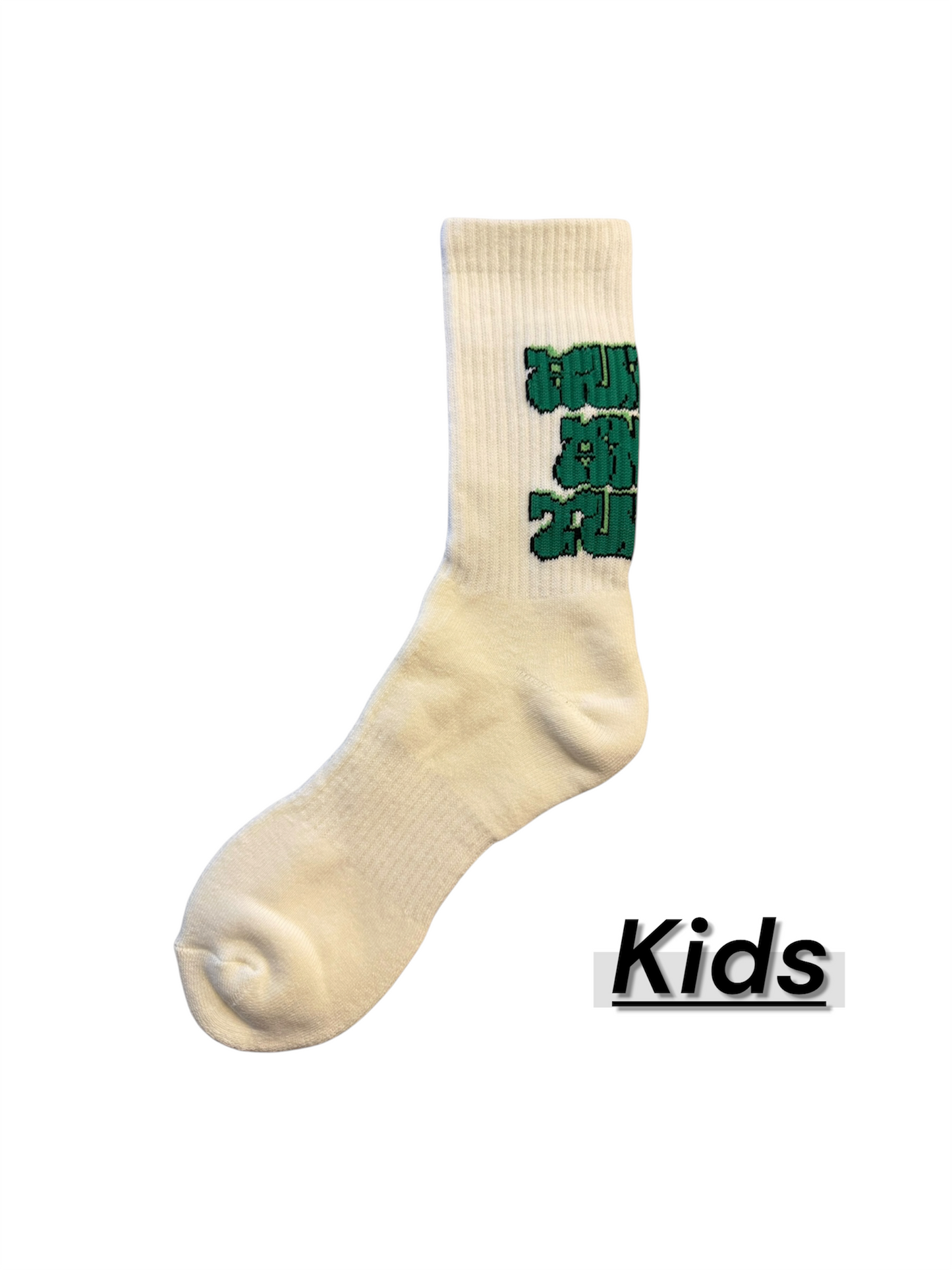 Ruffn’Turf -graffiti socks White/Green- for Kids