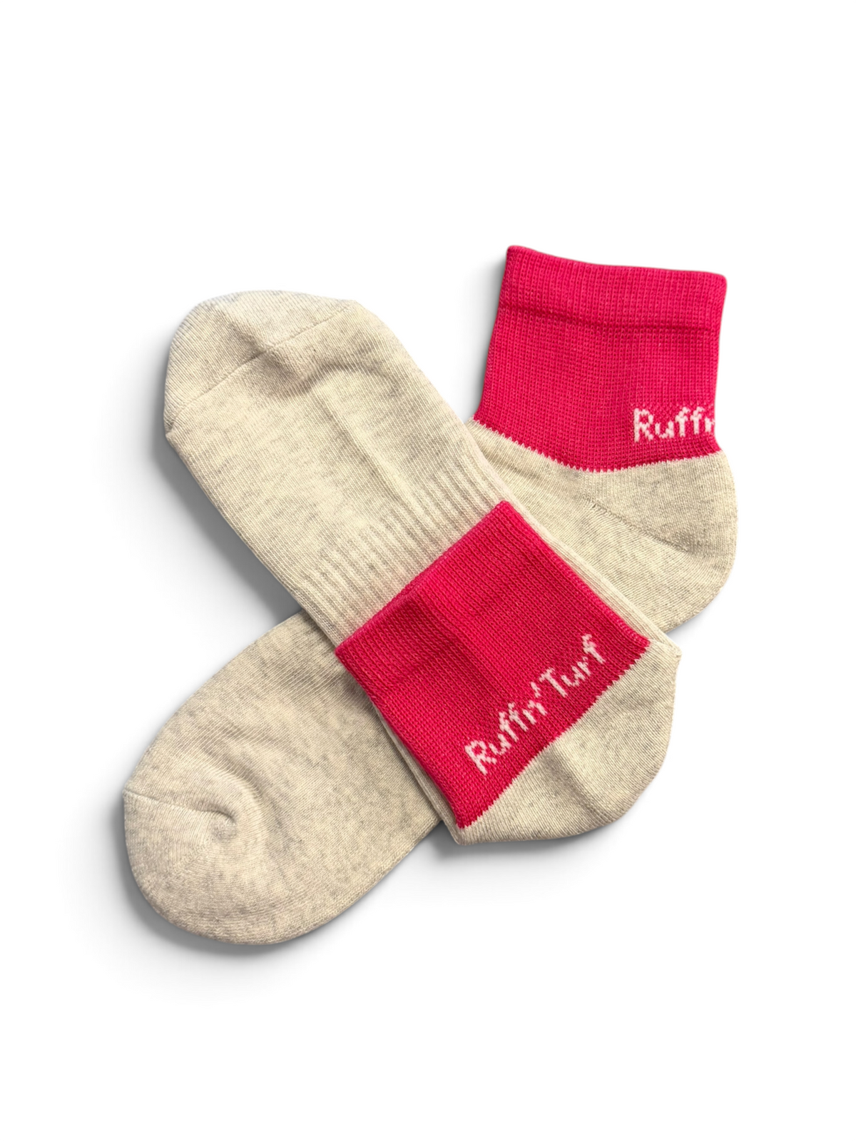 Ruffn’Turf -two tone short sock- PNKxGRY