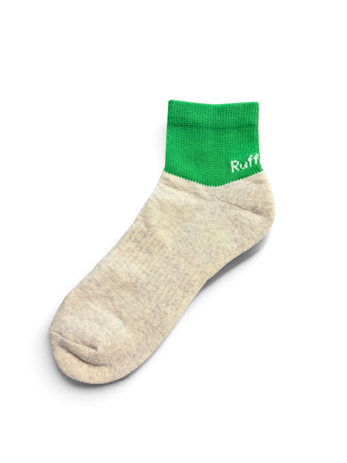 Ruffn’Turf  -two tone short sock- GRNxGRY