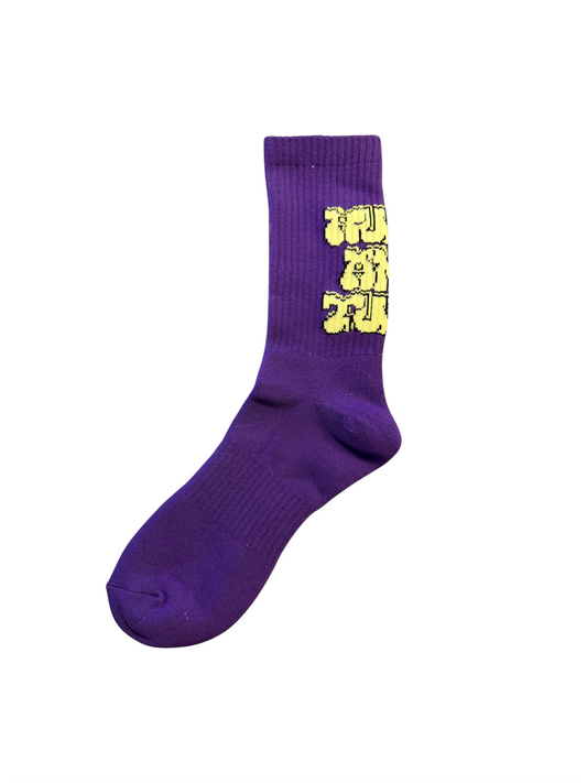 Ruffn’Turf  -graffiti socks Purple-