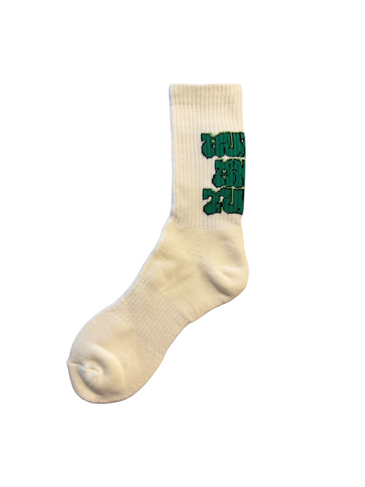 Ruffn’Turf  -graffiti socks White/Green-