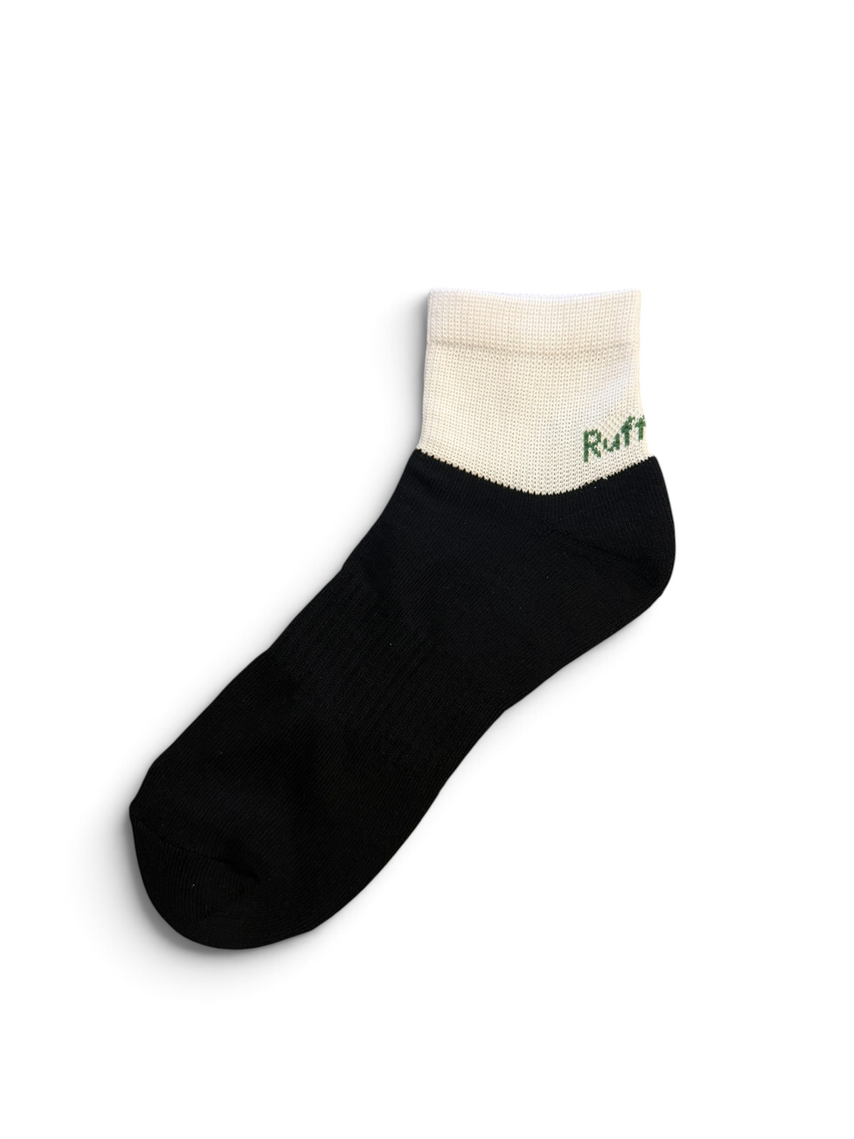 Ruffn’Turf  -two tone short socks- WHTxBLK
