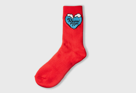 Ruffn’Turf  -Big heart socks- RD/BL