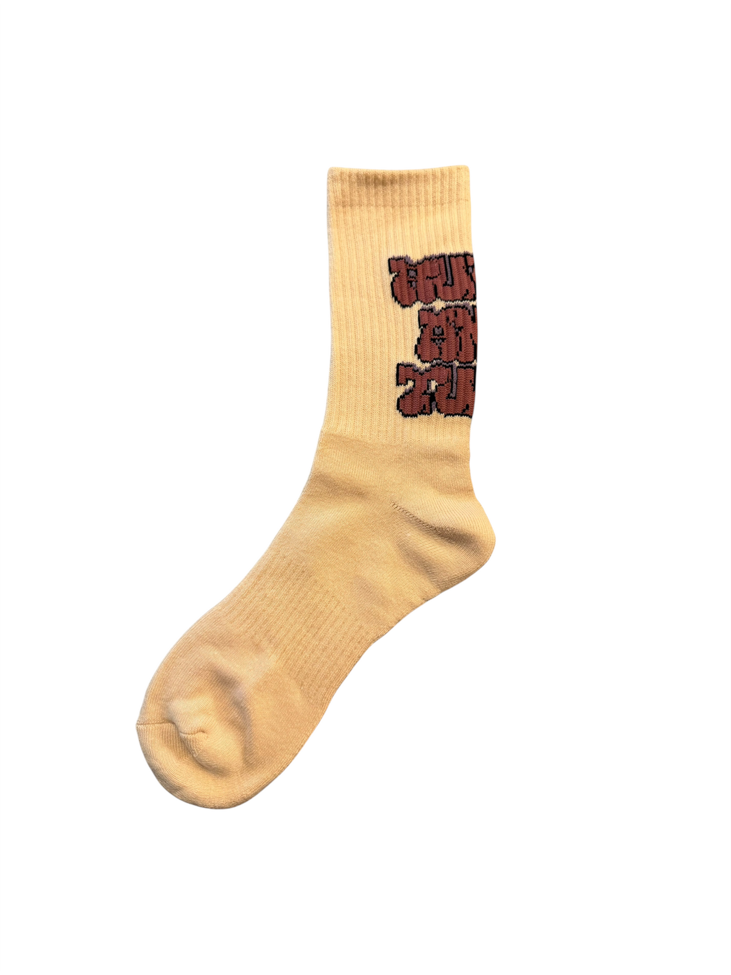 Ruffn’Turf  -graffiti socks Cream-