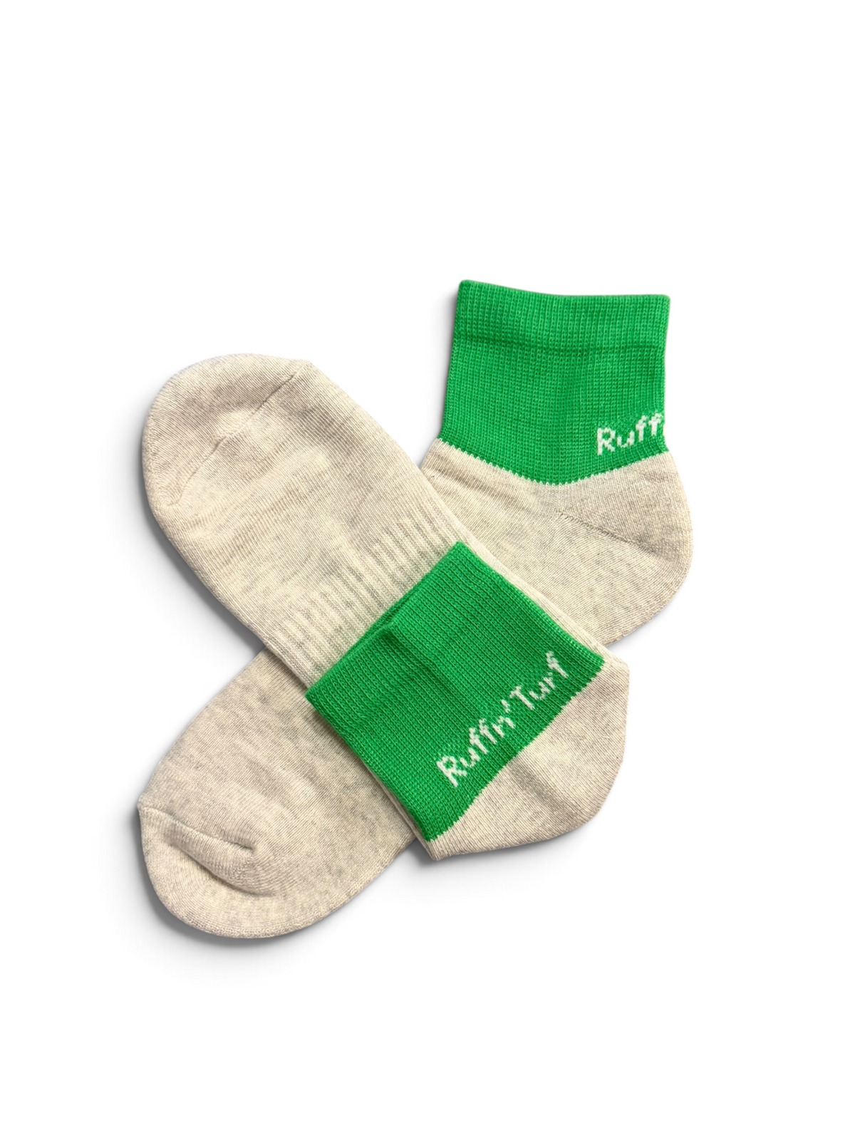 Ruffn’Turf  -two tone short sock- GRNxGRY