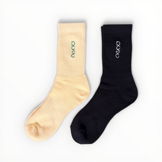 Ruffn’Turf   -RUTU socks- BLK/Cream 2P