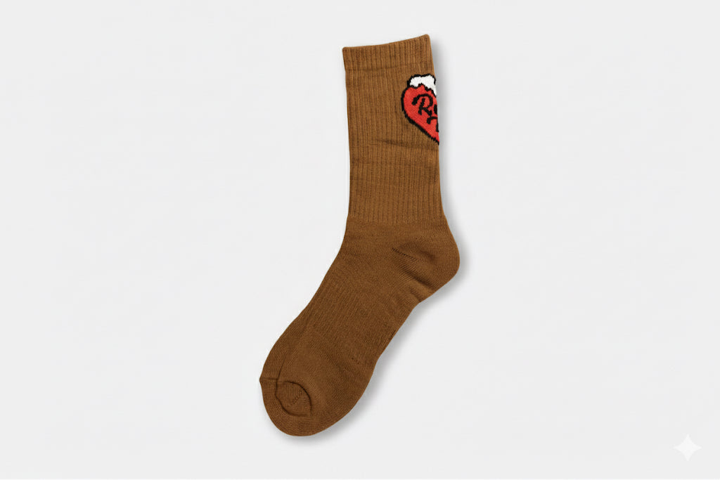 Ruffn’Turf  -big heart socks- BR/RD
